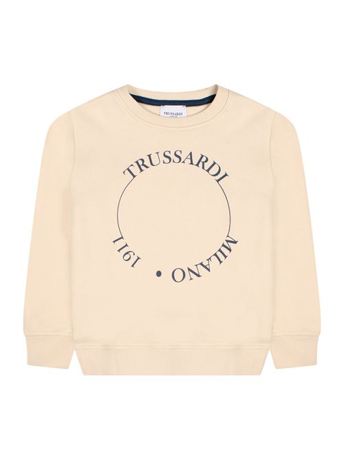 sweatshirt boy beige TRUSSARDI JEANS | TIA24082FE/T9BEIGE_L/BL